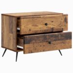 vidaXL Nočný stolík Staré drevo 62 x 34,5 x 47,5 cm Kompozitné drevo – Obrázok 3