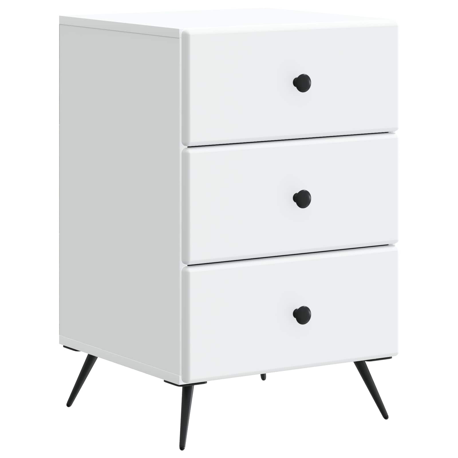 895475_1.jpg vidaXL Nočný stolík Biela 43 x 41 x 66,5 cm Kompozitné drevo – Obrázok 1
