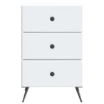 vidaXL Nočný stolík Biela 43 x 41 x 66,5 cm Kompozitné drevo – Obrázok 4