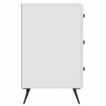 vidaXL Nočný stolík Biela 43 x 41 x 66,5 cm Kompozitné drevo – Obrázok 5