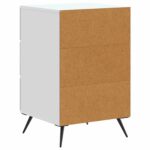 vidaXL Nočný stolík Biela 43 x 41 x 66,5 cm Kompozitné drevo – Obrázok 6