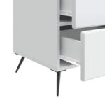 vidaXL Nočný stolík Biela 43 x 41 x 66,5 cm Kompozitné drevo – Obrázok 8