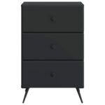 vidaXL Nočný stolík Čierna 43 x 41 x 66,5 cm Kompozitné drevo – Obrázok 4