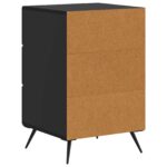 vidaXL Nočný stolík Čierna 43 x 41 x 66,5 cm Kompozitné drevo – Obrázok 6