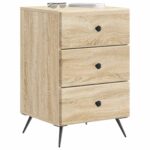 vidaXL Nočný stolík Dub sonoma 43 x 41 x 66,5 cm Kompozitné drevo – Obrázok 2
