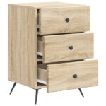 vidaXL Nočný stolík Dub sonoma 43 x 41 x 66,5 cm Kompozitné drevo – Obrázok 3