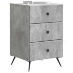 vidaXL Nočný stolík Betónovo sivá 43 x 41 x 66,5 cm Kompozitné drevo – Obrázok 2