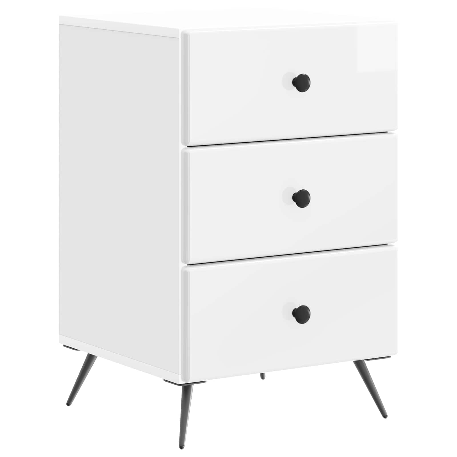 895479_1.jpg vidaXL Nočný stolík Biela s vysokým leskom 43 x 41 x 66,5 cm – Obrázok 1