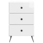 vidaXL Nočný stolík Biela s vysokým leskom 43 x 41 x 66,5 cm – Obrázok 4