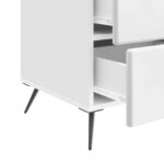 vidaXL Nočný stolík Biela s vysokým leskom 43 x 41 x 66,5 cm – Obrázok 8