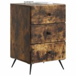 vidaXL Nočný stolík Dymový dub 43 x 41 x 66,5 cm Kompozitné drevo – Obrázok 2