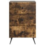 vidaXL Nočný stolík Dymový dub 43 x 41 x 66,5 cm Kompozitné drevo – Obrázok 4