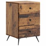 vidaXL Nočný stolík Staré drevo 43 x 41 x 66,5 cm Kompozitné drevo