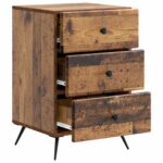 vidaXL Nočný stolík Staré drevo 43 x 41 x 66,5 cm Kompozitné drevo – Obrázok 3