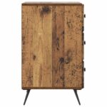 vidaXL Nočný stolík Staré drevo 43 x 41 x 66,5 cm Kompozitné drevo – Obrázok 5