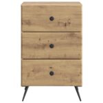 vidaXL Nočný stolík Dub artisan 43 x 41 x 66,5 cm Kompozitné drevo – Obrázok 4