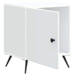 vidaXL Nočný stolík Biela 43 x 34,5 x 50 cm Kompozitné drevo – Obrázok 3