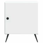 vidaXL Nočný stolík Biela 43 x 34,5 x 50 cm Kompozitné drevo – Obrázok 4
