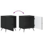 vidaXL Nočný stolík 2 pcs Čierna 43 x 34,5 x 50 cm Kompozitné drevo – Obrázok 10