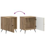 vidaXL Nočný stolík Dub artisan 43 x 34,5 x 50 cm Kompozitné drevo – Obrázok 9