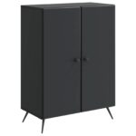 vidaXL Servírovacia skriňa Čierna 66 x 34,5 x 90 cm Kompozitné drevo – Obrázok 2