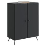 vidaXL Servírovacia skriňa Čierna 66 x 34,5 x 90 cm Kompozitné drevo – Obrázok 3