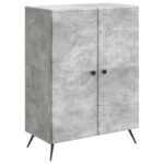 vidaXL Servírovacia skriňa Betónovo sivá 66 x 34,5 x 90 cm – Obrázok 2