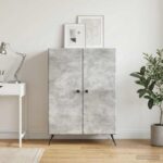 vidaXL Servírovacia skriňa Betónovo sivá 66 x 34,5 x 90 cm – Obrázok 4