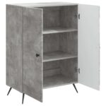 vidaXL Servírovacia skriňa Betónovo sivá 66 x 34,5 x 90 cm – Obrázok 5