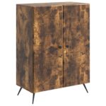 vidaXL Servírovacia skriňa Dymový dub 66 x 34,5 x 90 cm – Obrázok 2