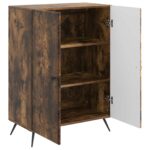 vidaXL Servírovacia skriňa Dymový dub 66 x 34,5 x 90 cm – Obrázok 5