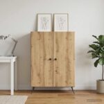 vidaXL Servírovacia skriňa Dub artisan 66 x 34,5 x 90 cm – Obrázok 4