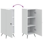 vidaXL Servírovacia skriňa Biela 33 x 34,5 x 90 cm Kompozitné drevo – Obrázok 11