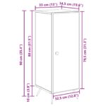 vidaXL Servírovacia skriňa Čierna 33 x 34,5 x 90 cm Kompozitné drevo – Obrázok 12