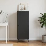 vidaXL Servírovacia skriňa Čierna 33 x 34,5 x 90 cm Kompozitné drevo – Obrázok 4
