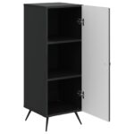 vidaXL Servírovacia skriňa Čierna 33 x 34,5 x 90 cm Kompozitné drevo – Obrázok 5
