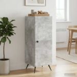 vidaXL Servírovacia skriňa Betónovo sivá 33 x 34,5 x 90 cm – Obrázok 4