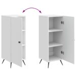 vidaXL Servírovacia skriňa Biela s vysokým leskom 33 x 34,5 x 90 cm – Obrázok 11