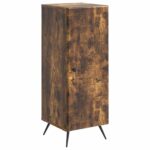 vidaXL Servírovacia skriňa Dymový dub 33 x 34,5 x 90 cm – Obrázok 2