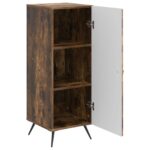 vidaXL Servírovacia skriňa Dymový dub 33 x 34,5 x 90 cm – Obrázok 5