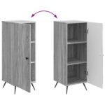 vidaXL Servírovacia skriňa Sivá sonoma 33 x 34,5 x 90 cm – Obrázok 11