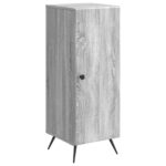vidaXL Servírovacia skriňa Sivá sonoma 33 x 34,5 x 90 cm – Obrázok 2