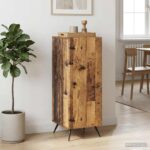 vidaXL Servírovacia skriňa Staré drevo 33 x 34,5 x 90 cm