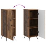 vidaXL Servírovacia skriňa Staré drevo 33 x 34,5 x 90 cm – Obrázok 11