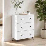 vidaXL Zásuvkový kabinet Biela 66 x 34,5 x 90 cm Kompozitné drevo – Obrázok 12