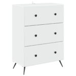 vidaXL Zásuvkový kabinet Biela 66 x 34,5 x 90 cm Kompozitné drevo – Obrázok 2