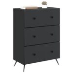 vidaXL Zásuvkový kabinet Čierna 66 x 34,5 x 90 cm Kompozitné drevo – Obrázok 2