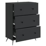 vidaXL Zásuvkový kabinet Čierna 66 x 34,5 x 90 cm Kompozitné drevo – Obrázok 3