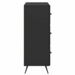 vidaXL Zásuvkový kabinet Čierna 66 x 34,5 x 90 cm Kompozitné drevo – Obrázok 5