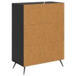 vidaXL Zásuvkový kabinet Čierna 66 x 34,5 x 90 cm Kompozitné drevo – Obrázok 6